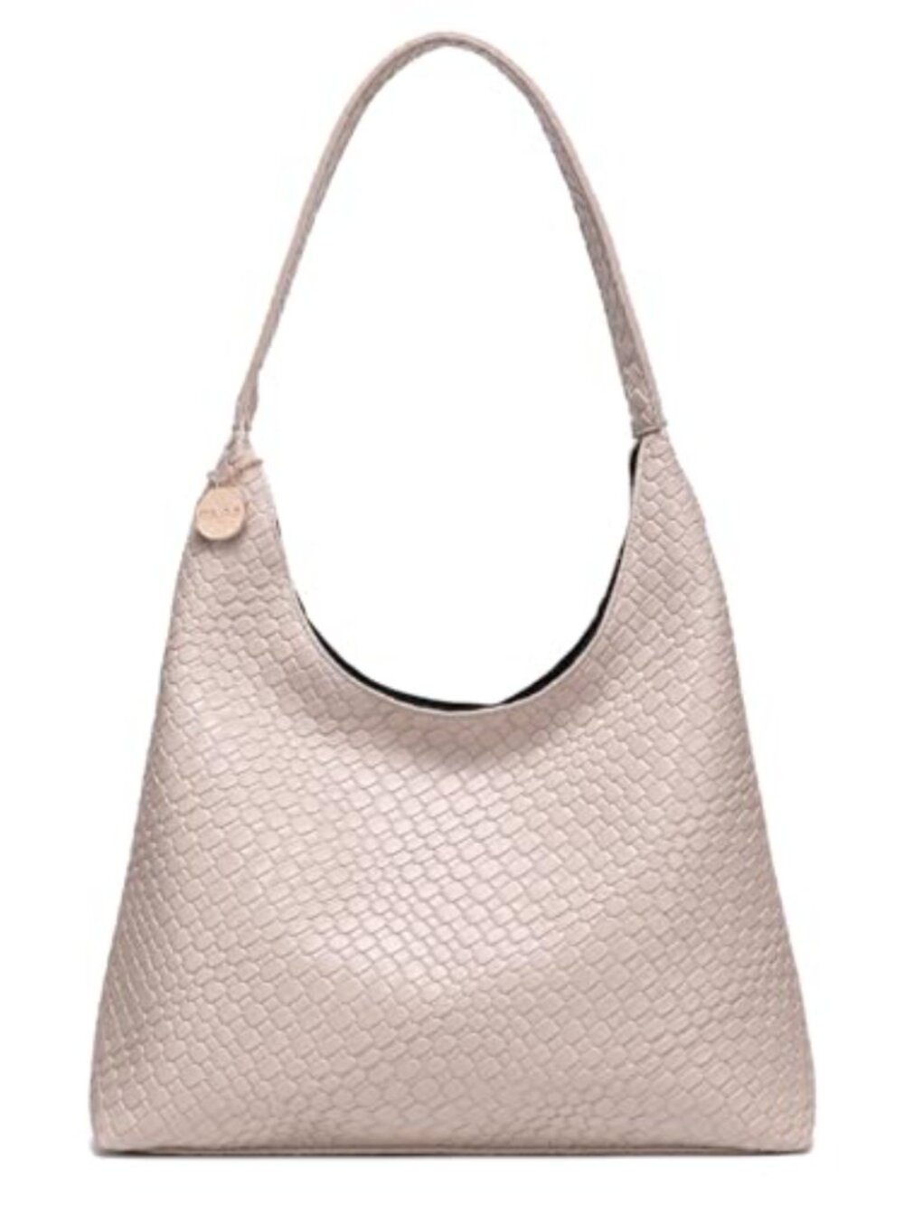 Woven Faux Leather Tote Bag for Women, Large Slouchy Hobo Shoulder Handbag with